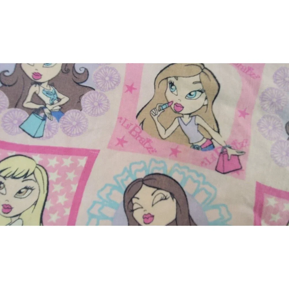 Vintage 2004 Lil Bratz Pink Standard Pillowcase Y2K MGA Doll Pillow Cover Decor